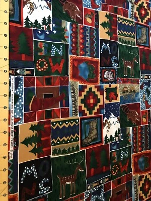1994 Let It Snow Alexander Henry 31” X 43” 100% cotton fabric #1410 - Image 1 of 2