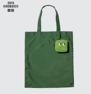 Anya Hindmarch UNIQLO Packable Bag Green Recycle Bag From Japan New - Picture 1 of 5