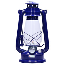 Petroleumlampe Strumlaterne mit Docht Öl-Lampe, Blau Campinglampe