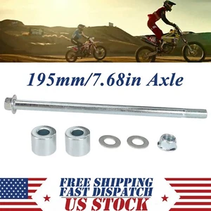 10mm 0.39'' 195mm 7.68'' Axle With Spacers For 90cc 110cc 125cc Dirt Pit Bike US - Bild 1 von 10