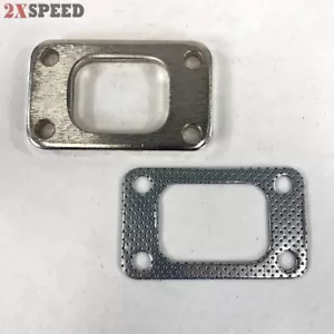 T3 T3/T4 T70 GT35 HX35W HX40W Turbo Manifold side T3 4 Bolt Flange and Gasket - Picture 1 of 9