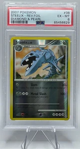 Pokémon Diamond & Pearl #38 Steelix 2007 lámina inversa PSA 6 excelente estado como nuevo - Imagen 1 de 2