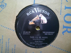 RCA VICTOR 78 RECORD /DINAH SHORE/THE STOW A WAY/THEN I'LL BE HAPPY/EX+ - Picture 1 of 2