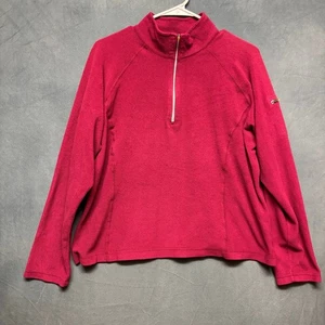 Vintage L.L Bean Fleece Jacket Jumper Cropped Mock Neck Quarter Zip Performance  - Picture 1 of 9