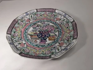 Plato Floral Exportación China Vintage 10" Decoración Solo A323 - Imagen 1 de 3