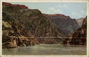 Arizona Kaibab Suspension Bridge Fred Harvey Grand Canyon National Park AZ - Picture 1 of 2