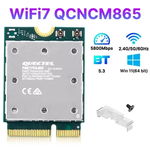 WiFi 7 QCNCM865 Wireless Bluetooth Card Tri-Band 5800Mbps WiFi 7 Network Adapter - Afbeelding 1 van 8