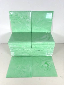 90 Vintage Tilecrest Plastic Wall Tiles TIDE GREEN Marble 4-1/4" Square NEW - Picture 1 of 3