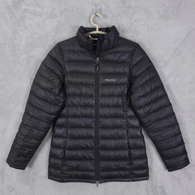 Marmot Jacket Womens Small Black 800 Fill Down Puffer Lightweight Zip Warm - Image 1 of 4