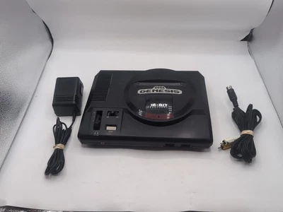 SEGA Genesis 16-Bit Black Home Console MK-1601 w/ Cables Tested Working - Image 1 of 4