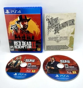 Red Dead Redemption II 2 PS4 (Sony PlayStation 4, Rockstar, 2018) w Map - Tested - Picture 1 of 5