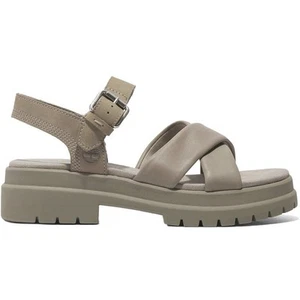 TIMBERLAND WOMEN'S LONDON VIBE ANKLE STRAP SANDAL LIGHT TAUPE Size 7 - Picture 1 of 14