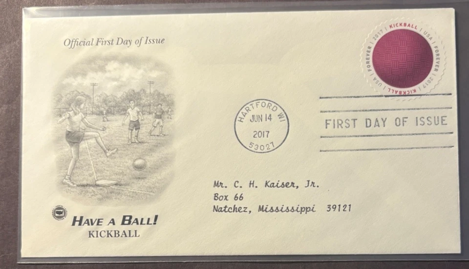 #5210 Have a Ball! Kickball addressed FDC on PCS cachet - Image 1 of 1