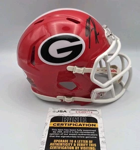 KIRBY SMART GEORGIA BULLDOGS UGA CHEFTRAINER SIGNIERTER MINIHELM JSA - Bild 1 von 5