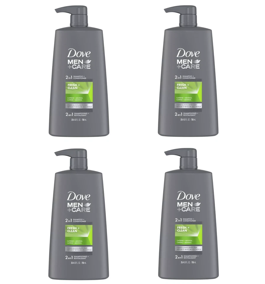 Dove Men Care 2 in 1 Shampoo and Conditioner Fresh and Clean 24.4 Oz