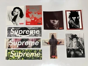 Supreme Box Logo Stickers Lot of 9 PCL Akira Basquiat Siouxsie Isaac Hayes Rare - Picture 1 of 4