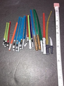 Star Wars Lightsaber Sword Lot Of 17 Hasbro Kenner Others 2”-4” - Picture 1 of 3