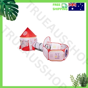 Rocket Play Tent Kids Space Adventure Tunnel Ball Pit Indoor Outdoor Toy New - Picture 1 of 6