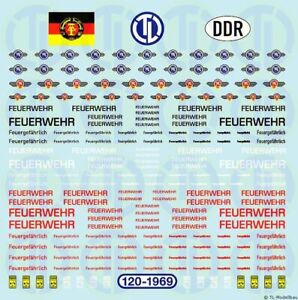 1969 - Naklejki Straży Pożarnej-Napisy »NRD« 1:120