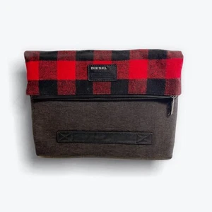 Diesel Laptop iPad Work Case Bag Clutch Pouch Travel Black Y2K Archive Vintage - Picture 1 of 8
