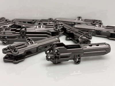 LEGO Rifle Cover, Cross Hole, For Large Figure, No: 24123, 2 Pieces, Pearl Grey - Image 1 of 4