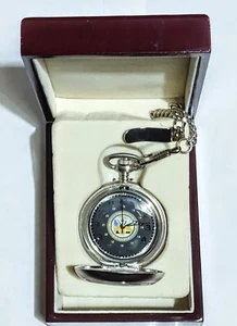 Epson Pocket Watch United States Army . With Cherry Wood Box.( Japan Made ) - Picture 1 of 12