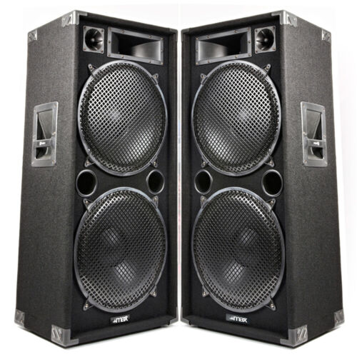 PAIR Max 2x15 4000w Passive DJ BAND KARAOKE PA DISCO Loud Bass Speakers