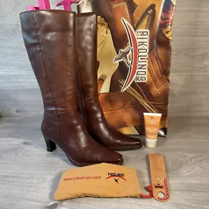Pikolinos Stiefel Damen braun UK Größe 5 (EU 38) hoher Leder Kalbsabsatz im Karton - Bild 1 von 11