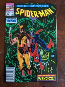 Spider-Man #9 NM- Newsstand Todd McFarlane Marvel 1990 Wolverine Wendigo High Gr - Picture 1 of 6