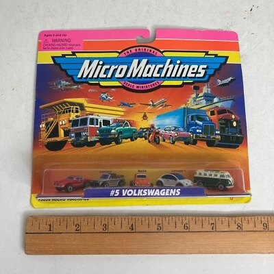 MICRO MACHINES #5 VOLKSWAGEN #75030 GALOOB. Beetles, Cabriolet, Microbus, Ghia - Image 1 of 4