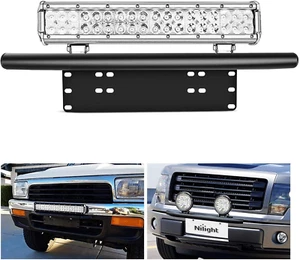 - 90021B Light Bar Mounting Bracket Front License Plate Frame Bracket Holder for - Picture 1 of 12