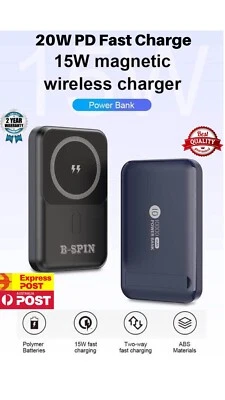 For iPhone Magsafe 16 15 14 13 12 pro 10000mAh Power Bank Wireless Fast Charger - Image 1 of 4