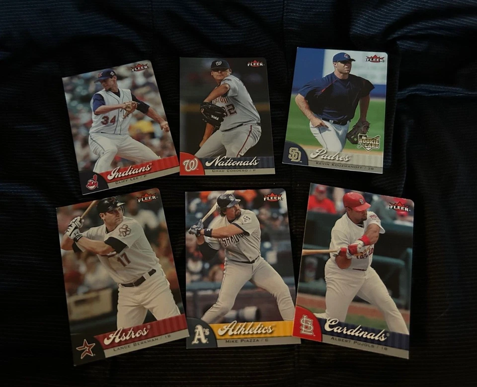Fleer Mini Die Cuts 2007 (juego de 6 cartas) - Pujols, Piazza, Berkman, Kouzmanoff, Lee Foto 1 de 1