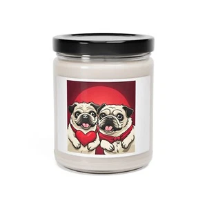 Valentine Pug's - Scented Soy Candle, 9oz - Multiple scents - Picture 1 of 21