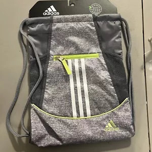 Bolso Adidas Alliance II Gris Cal Verde Cordón con Cremallera Nuevo - Imagen 1 de 2