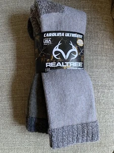Realtree Carolina Ultimate 2 Pr Men's Merino Wool Blend Thermal Boot Socks 9-13 - Picture 1 of 6