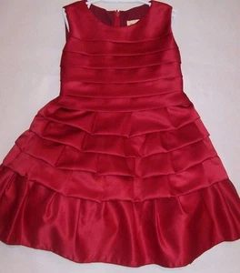 BNWT GIRLS RED PARTY WEDDING CHRISTMAS DRESS - SIZE 2 - 6  - Picture 1 of 6