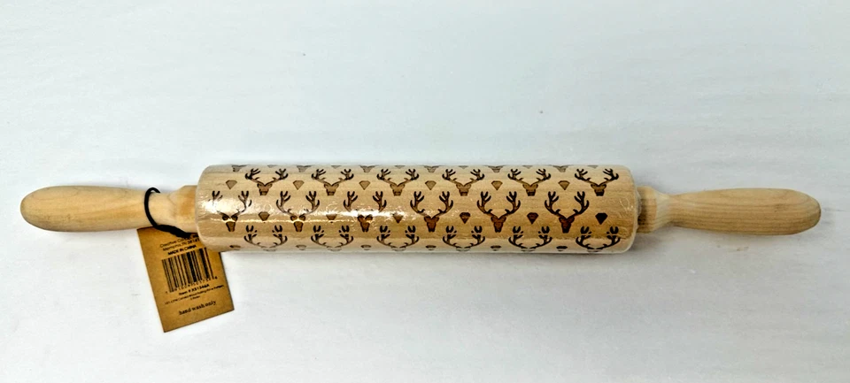 1 NEW Food-Safe Embossed Rolling Pin For Christmas, Baking, Crafts 3 Variations - Image 1 of 1