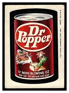 1974 TOPPS WACKY PACKAGES DR. POPPER 12 MIND BLOWING OZ SERIES 8 TAN BACK