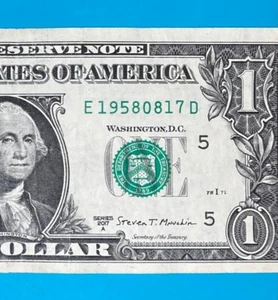 1958 August 17 : E 19580817 D $ BIRTHDAY Note $1 One Dollar Bill - Picture 1 of 3