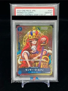 PSA 10 JUEGO DE CARTAS DE UNA PIEZA P-043 Monkey D. Luffy JCC SHONEN JUMP PROMOCIÓN - Imagen 1 de 2