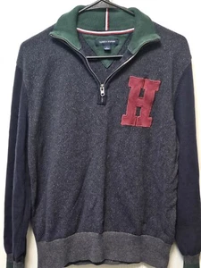 Tommy Hilfiger Sweater Men's Black  Pullover 1/4 Zip Size M Free Post - Picture 1 of 3