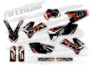 NitroMX Graphic Kit for KTM EXC EXC-F 125 250 300 450 525 2005 2006 2007 Enduro - Picture 1 of 1