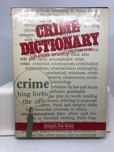 Crime Dictionary, Expanded and Updated Edition by Ralph De Sola (Hardcover 1988) - Bild 1 von 4