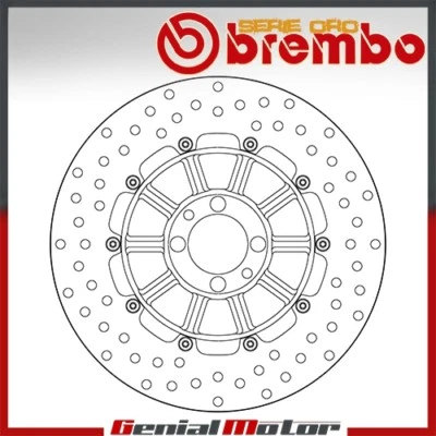 Disco de freno fijo Brembo Serie Oro trasero para BMW K 100 RT 1000 1984 > 1989 Foto 1 de 2