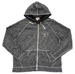 True Religion White Stitch Buddha Horseshoe Full Zip Hoodie Mens 3XL Sweatshirt - Picture 1 of 8