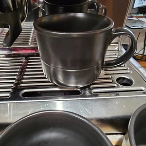 10 Strawberry Street Matte Black 12oz Coffee Mugs Set of 5 - Picture 1 of 7