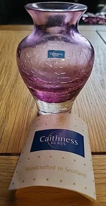 Caithness 10cm Bud Vase, Pink/cranberry - Picture 1 of 4