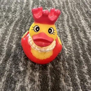 Rubber Duck Queen Hot Pink Red w/ Tiara Decor Jeep Ducked Car Home Cruise Ducky - Picture 1 of 9
