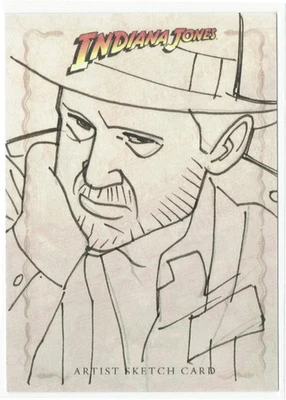 Indiana Jones Heritage Topps 2008 Sketch Card 1/1 Artist Unknown Artist - Image 1 of 4